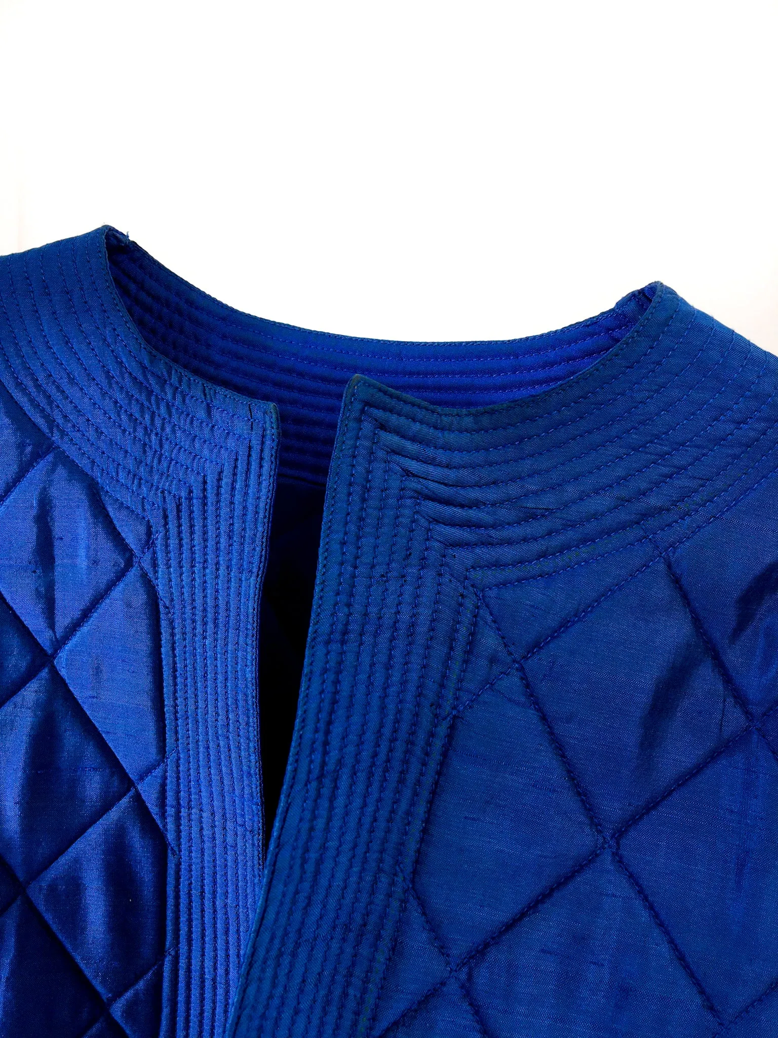 80s vintage quilted evening jacket, no closure