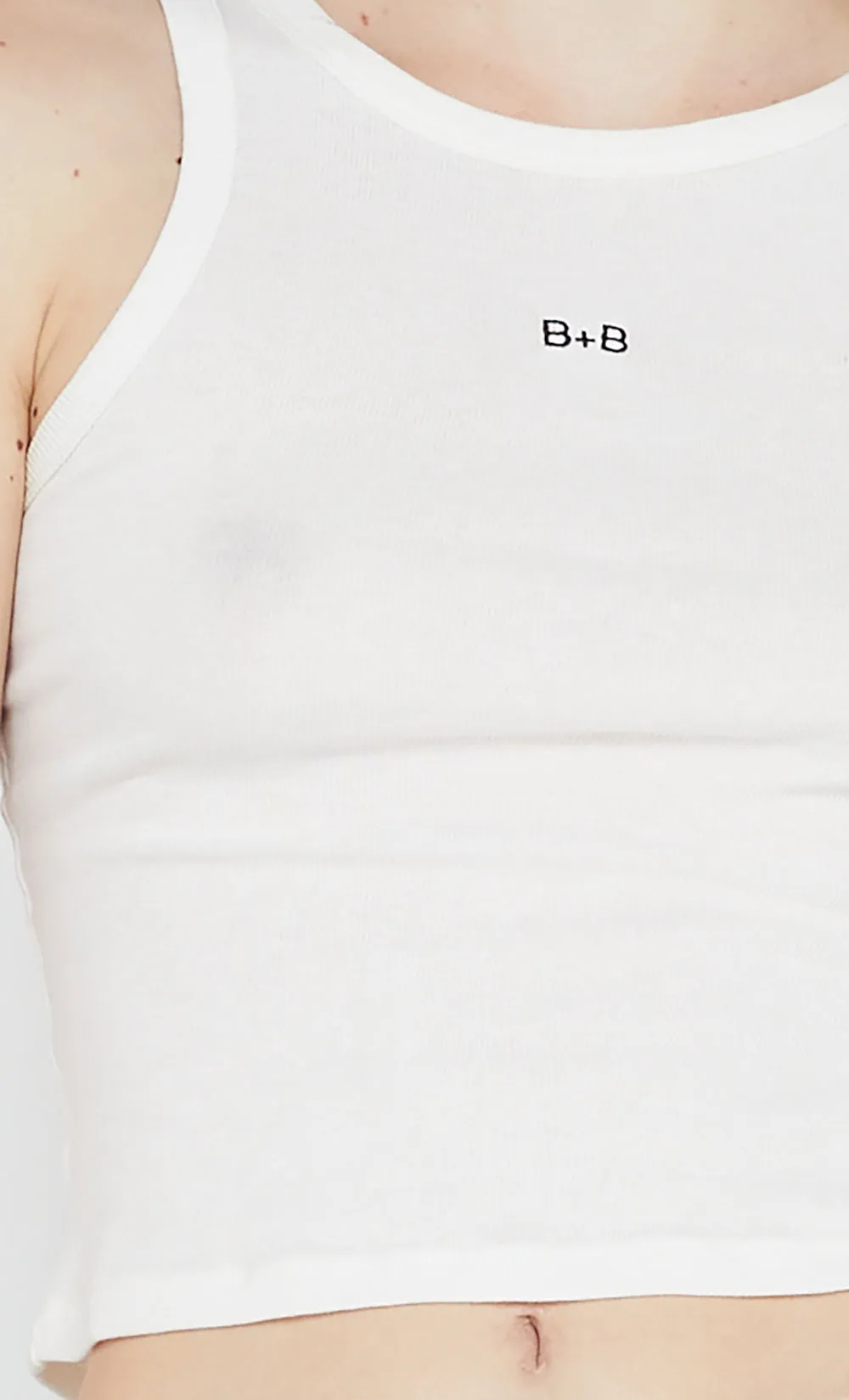 B B RACER TANK - IVORY
