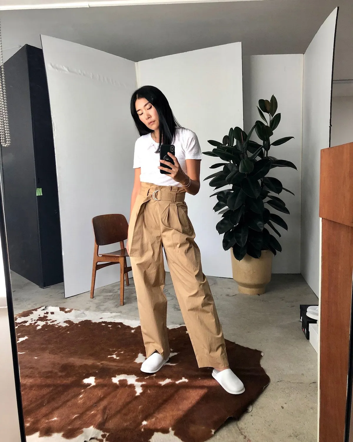 Belt Pants in Tannin