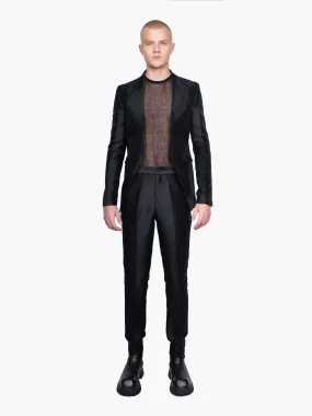 Black Lightweight Silk Blend Blazer
