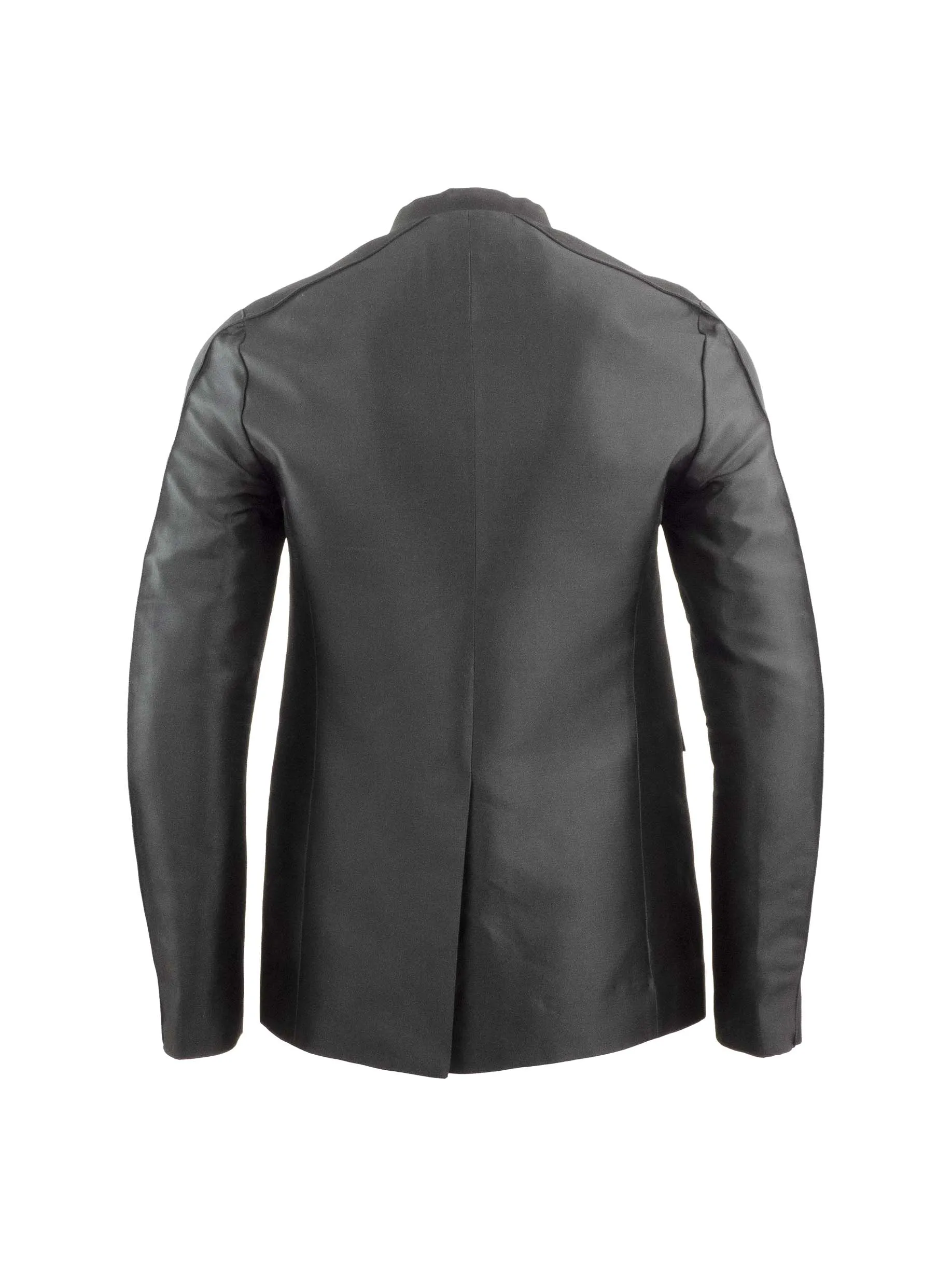 Black Lightweight Silk Blend Blazer