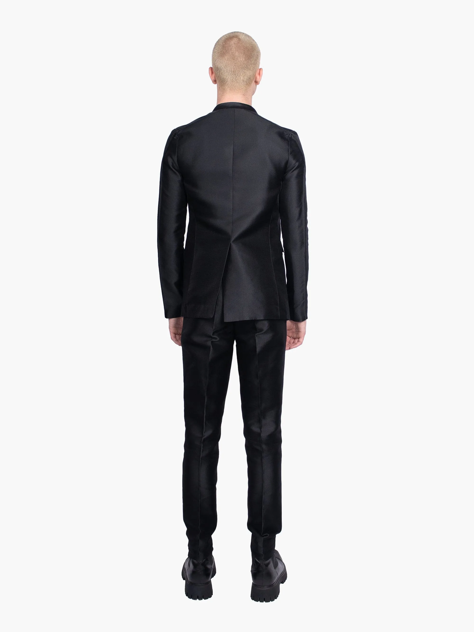 Black Lightweight Silk Blend Blazer