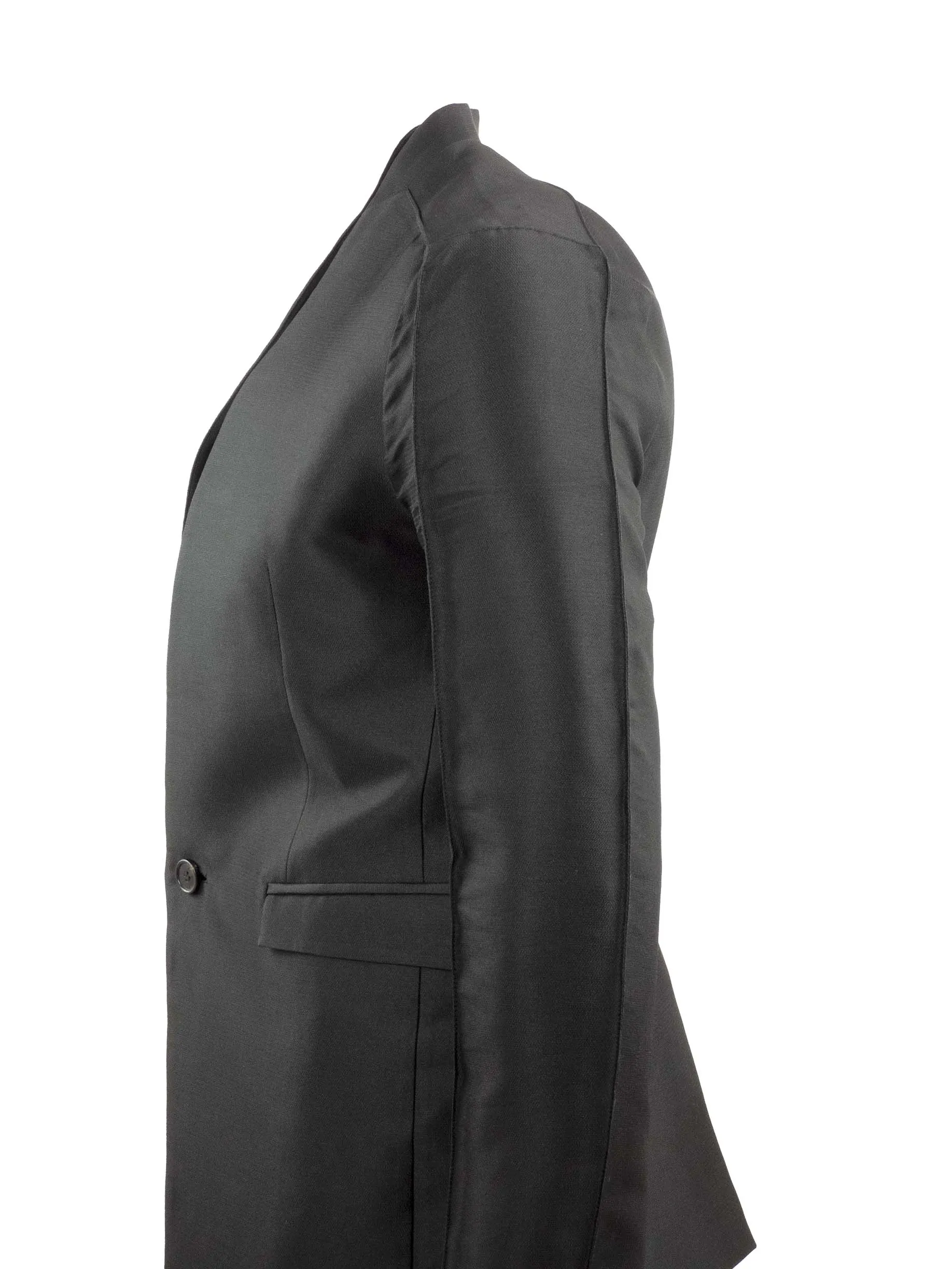 Black Lightweight Silk Blend Blazer