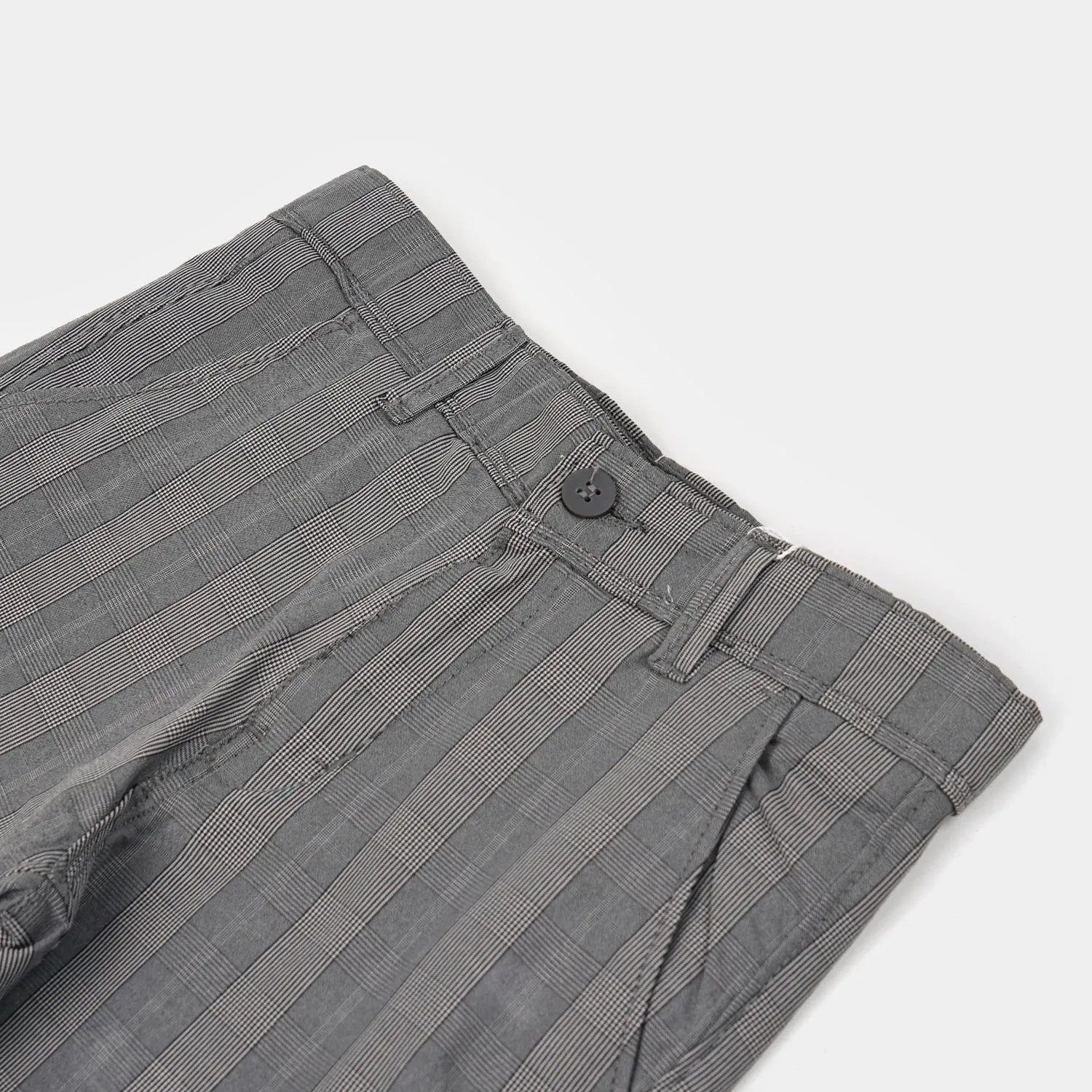 Boys Pant Check - GREY