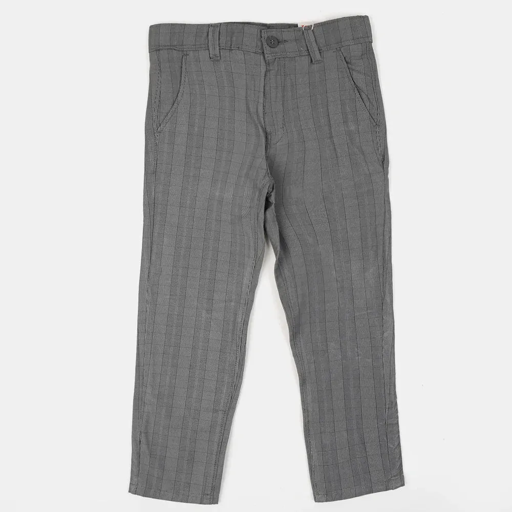 Boys Pant Check - GREY
