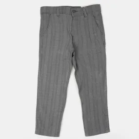 Boys Pant Check - GREY