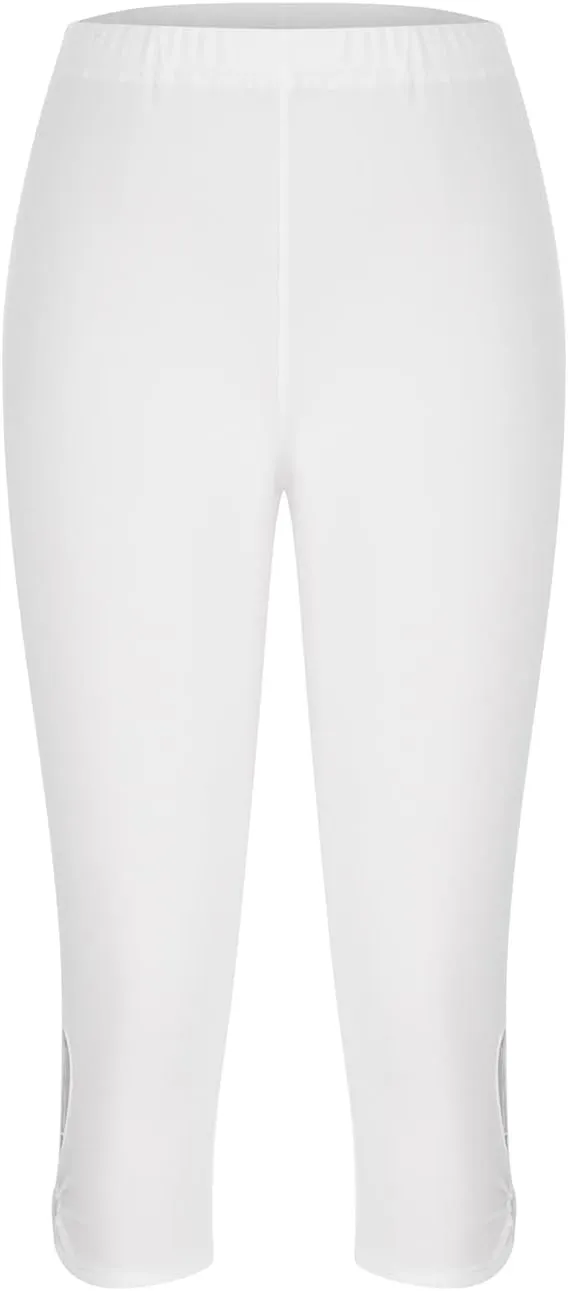 Capri Leggings for Women Cropped High Waist Yoga Pants Summer Dressy Capris Comfy Stretchy Workout Compression Pants