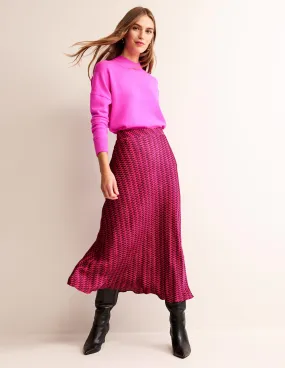 Cecelia Midi Skirt-Vibrant Pink, Geo Fall