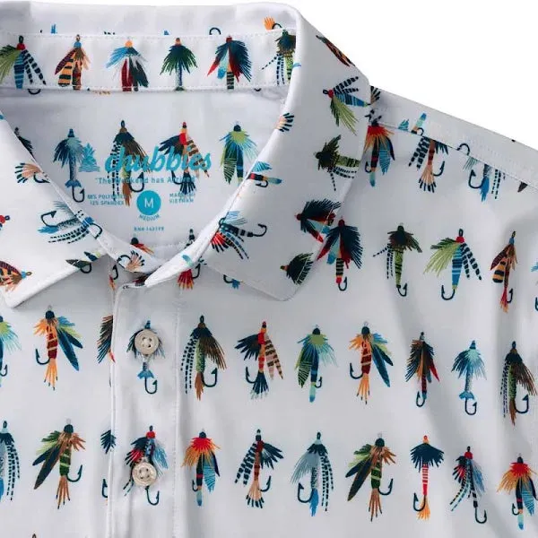 Chubbies The Catch of the Day Performance Polo Shirt - Optic White