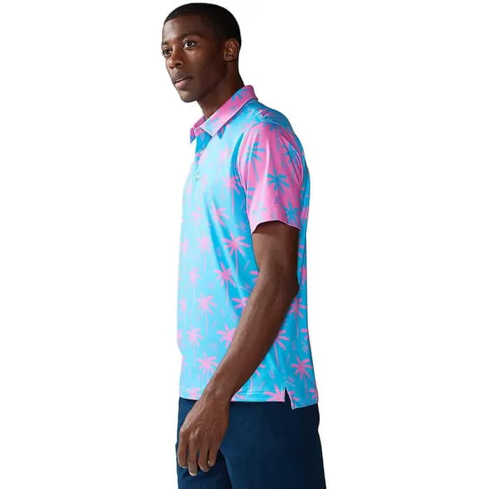 Chubbies The Electric Slide Performance Polo Shirt - Bright Blue