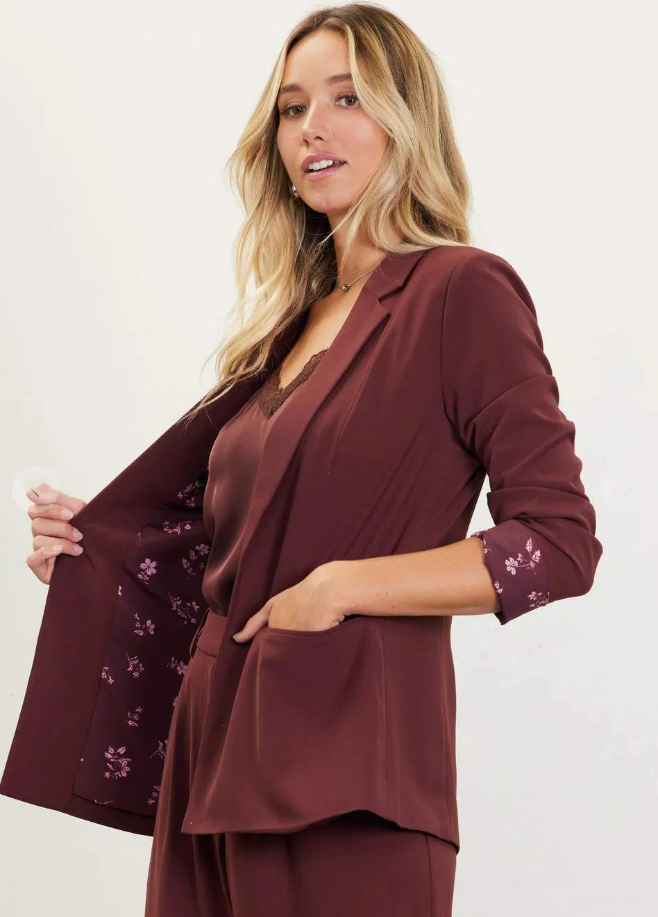 Coffee Brown Boyfriend Blazer