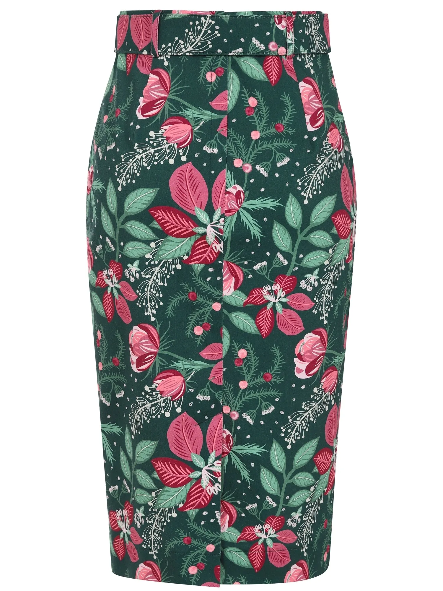 Collectif Juanita Escapist Floral Pencil Skirt