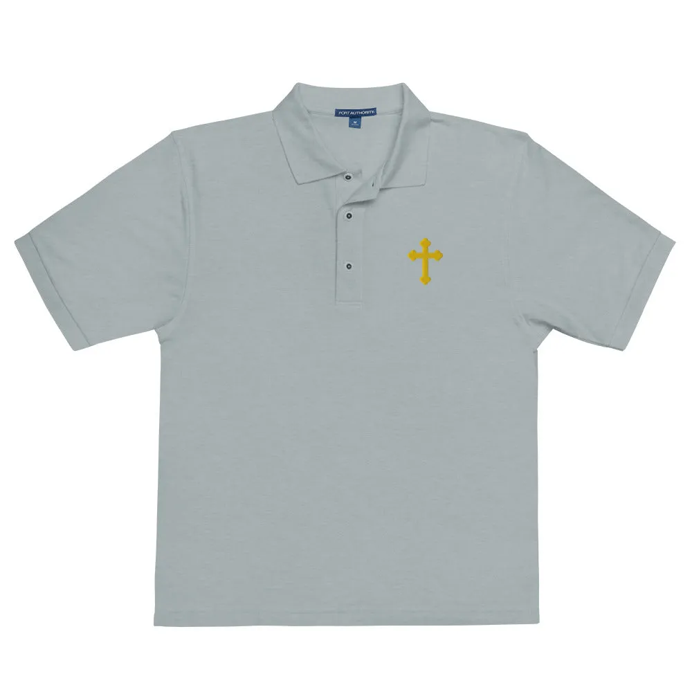 Embroidered Cross Premium Polo Shirt