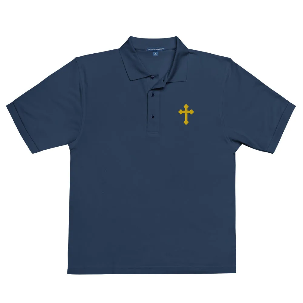 Embroidered Cross Premium Polo Shirt