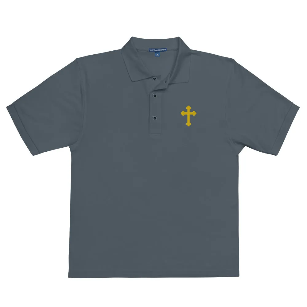 Embroidered Cross Premium Polo Shirt