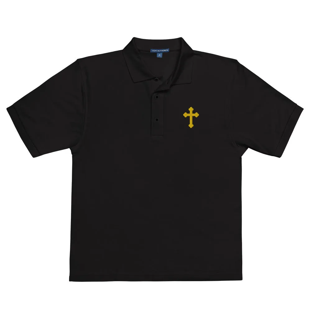 Embroidered Cross Premium Polo Shirt