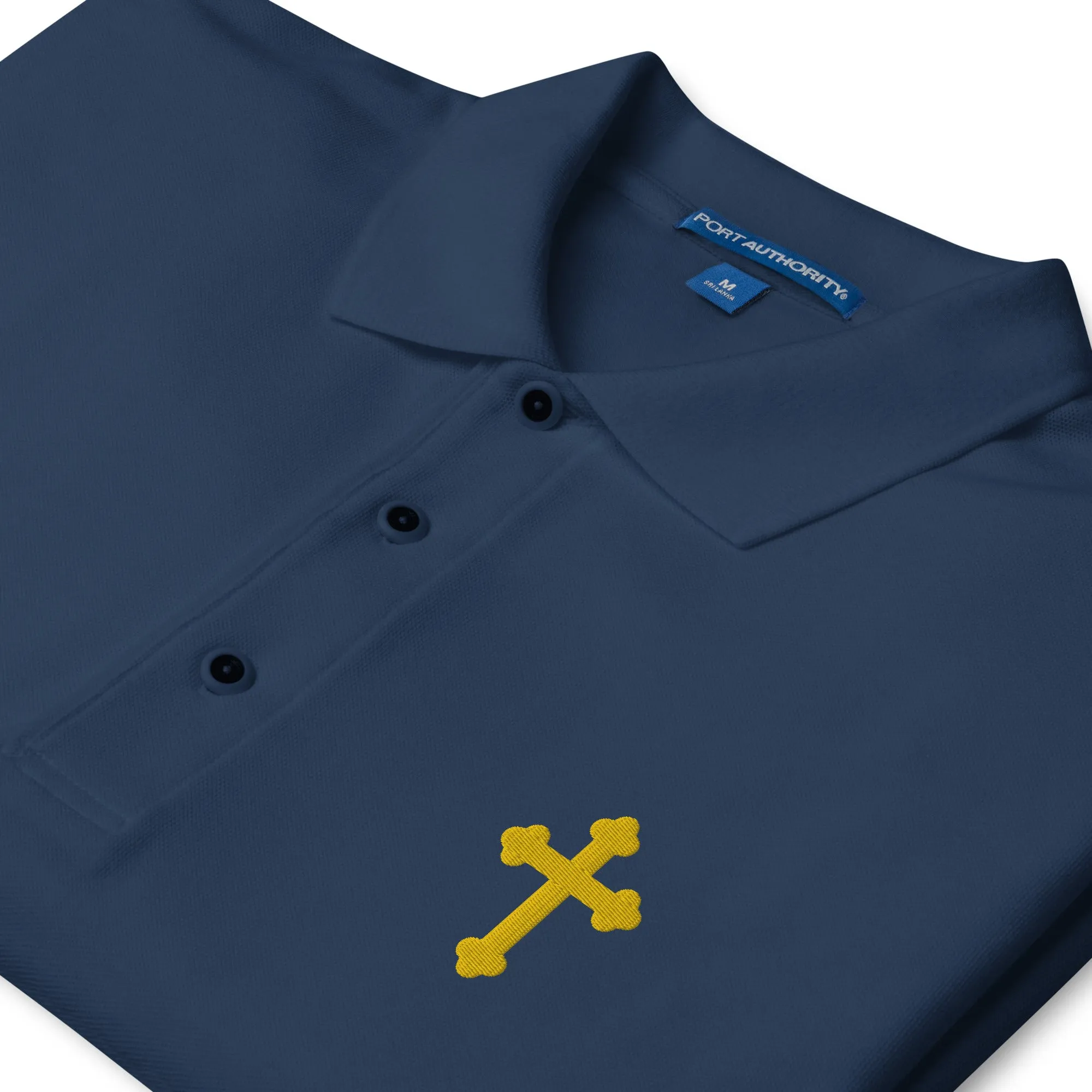 Embroidered Cross Premium Polo Shirt