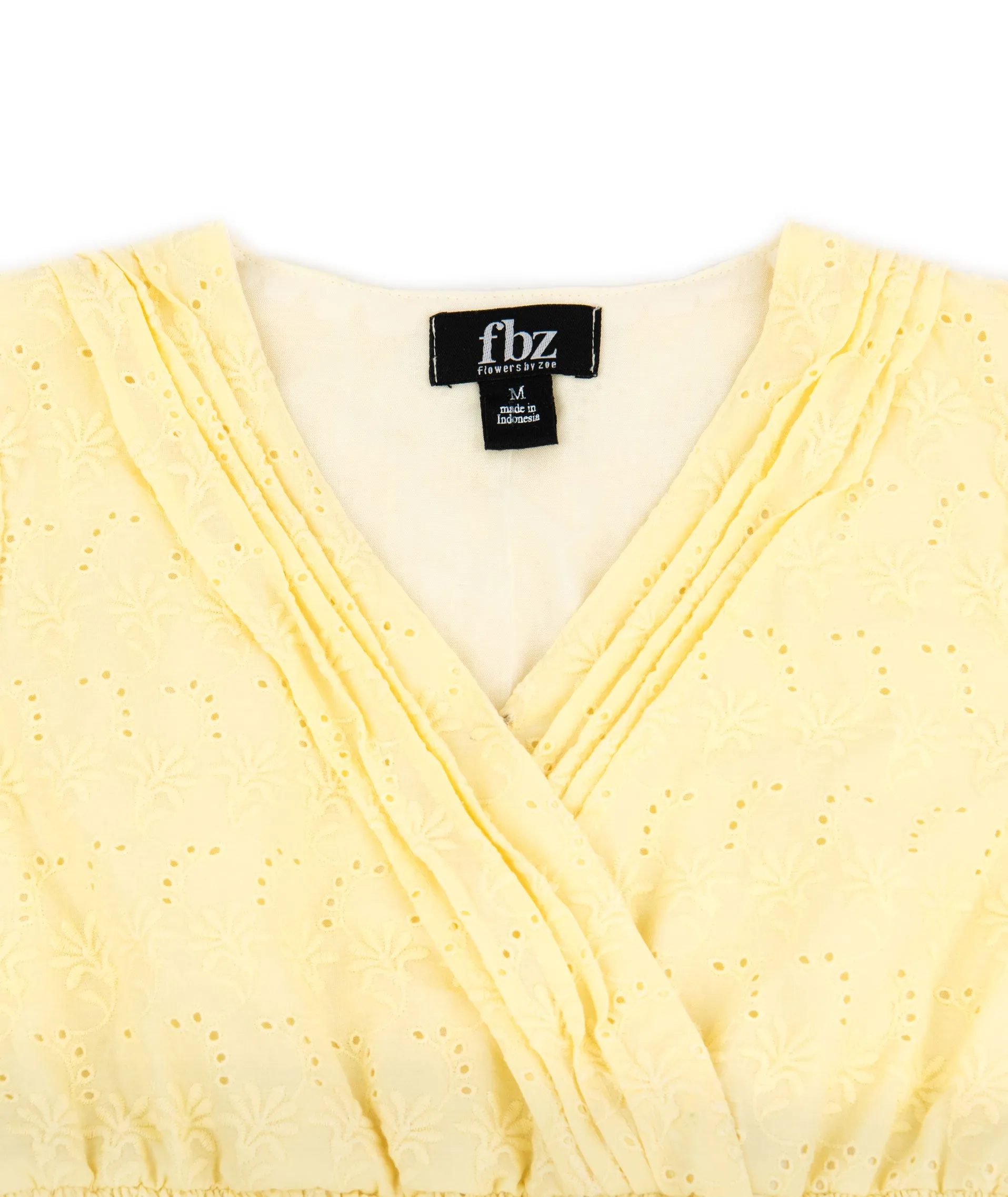 FBZ Girls Yellow Eyelet Dress