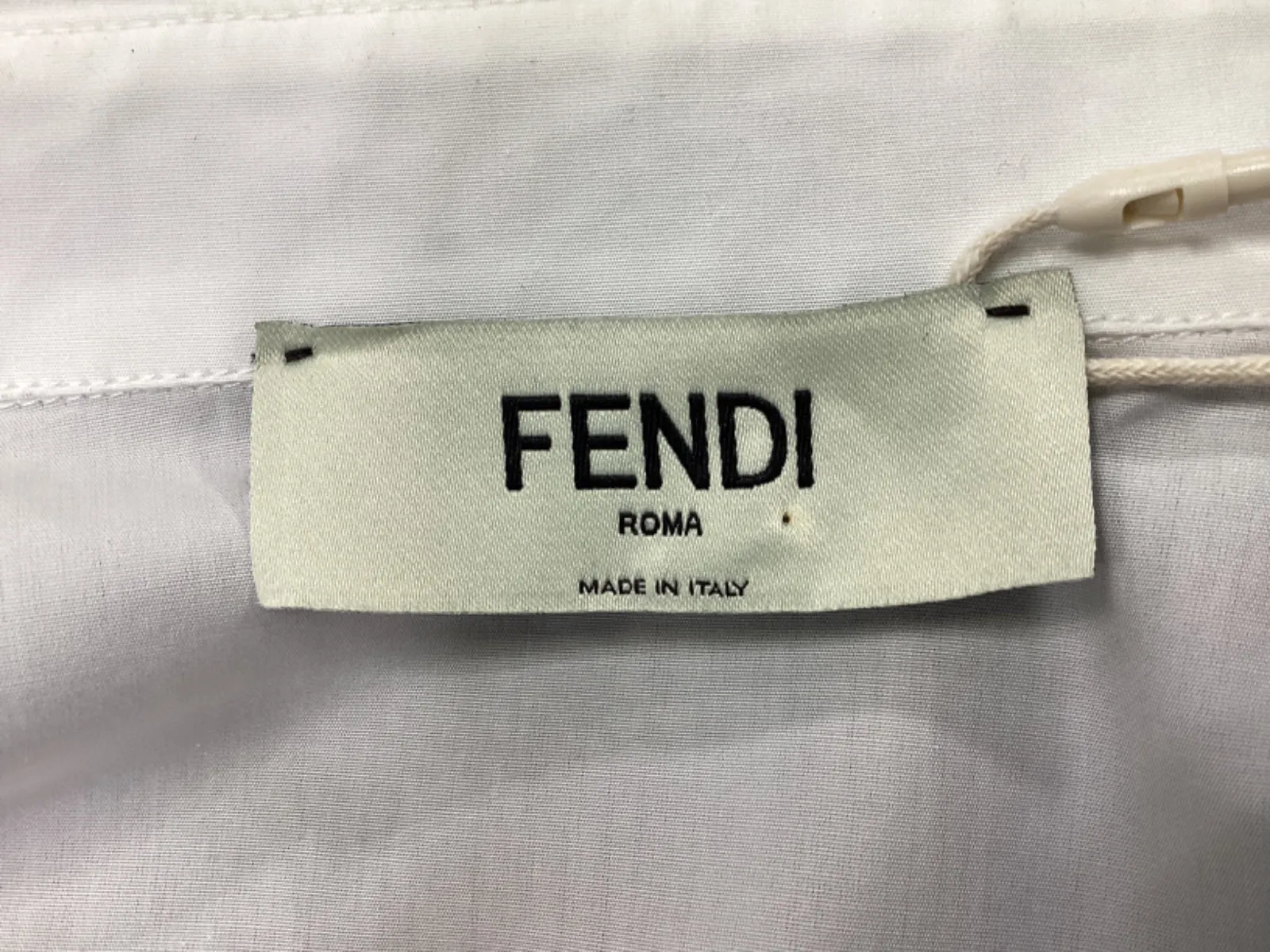 Fendi Corset Button Down Shirt in White Cotton