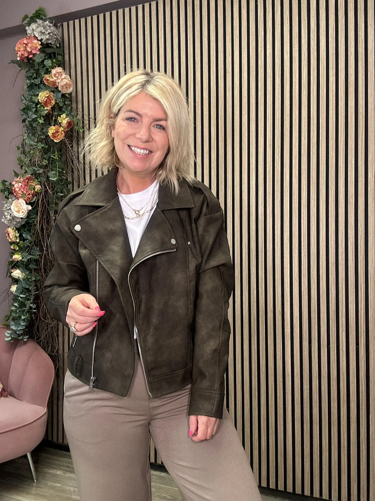 Fiona Biker Jacket (Brown Patina/Washed)