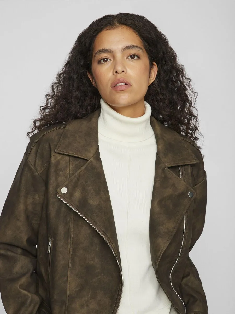 Fiona Biker Jacket (Brown Patina/Washed)