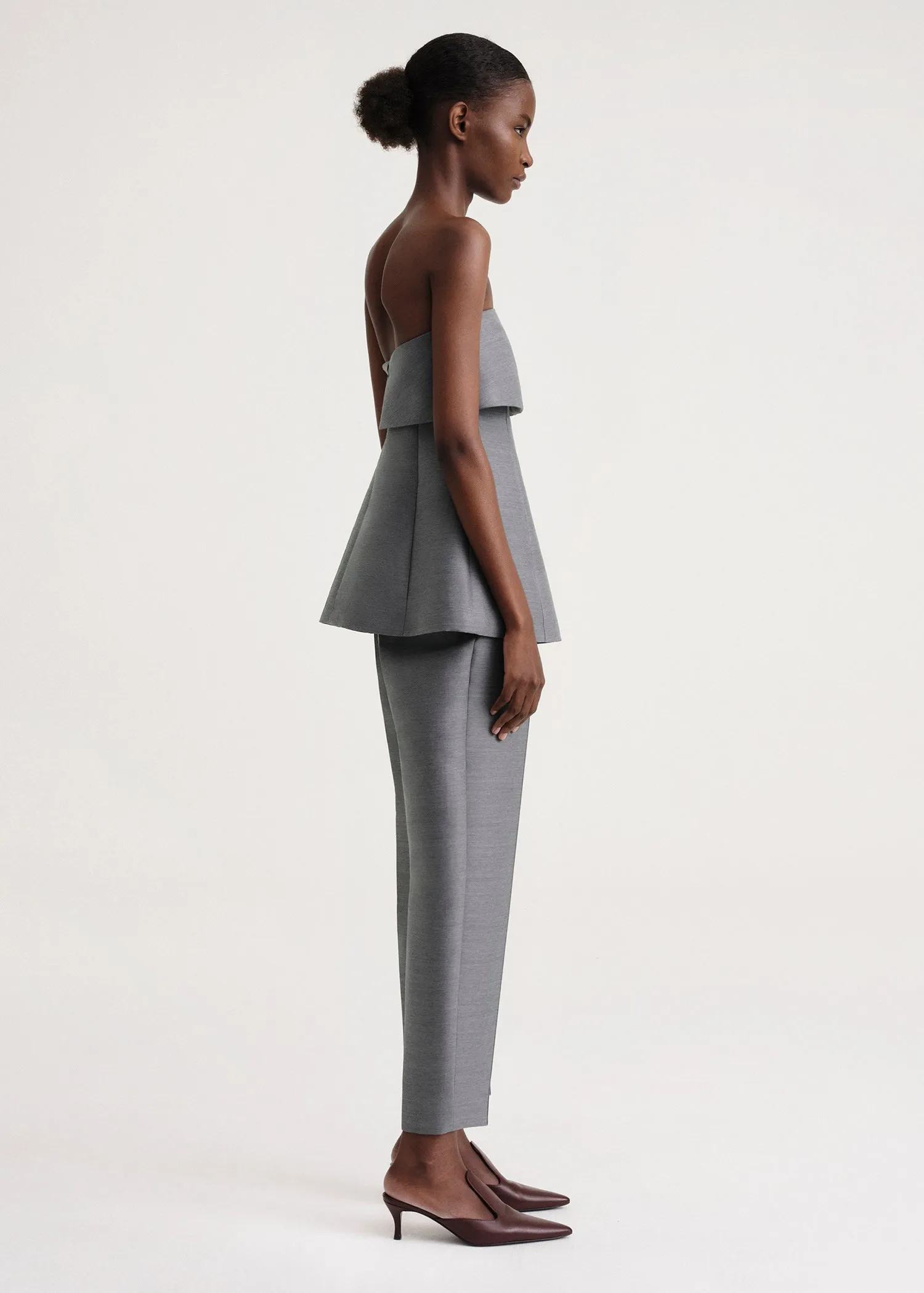Foldover evening top steel