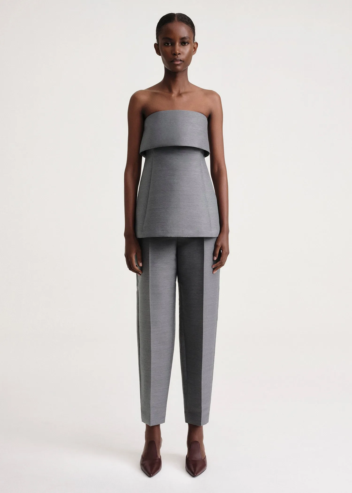 Foldover evening top steel