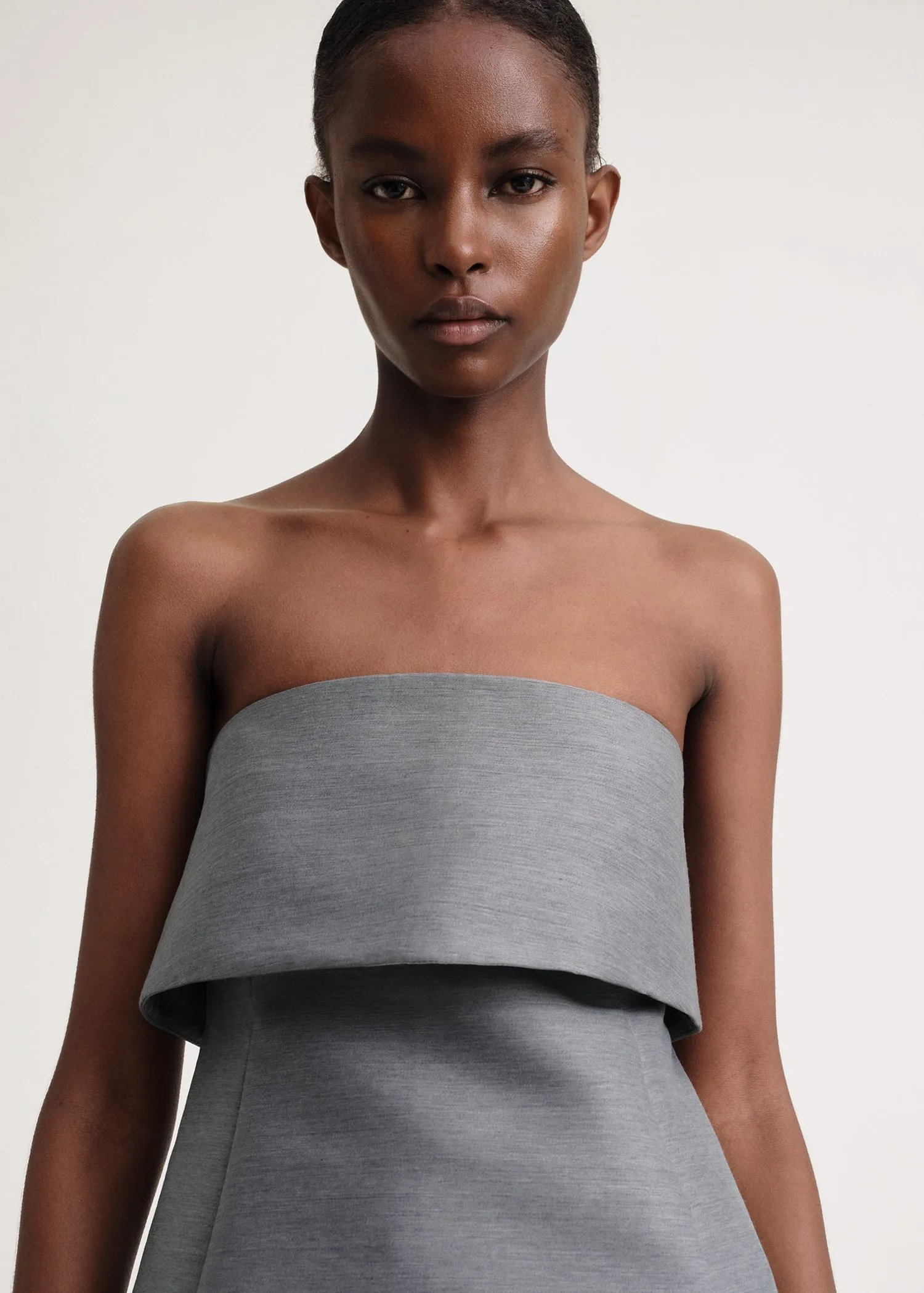 Foldover evening top steel