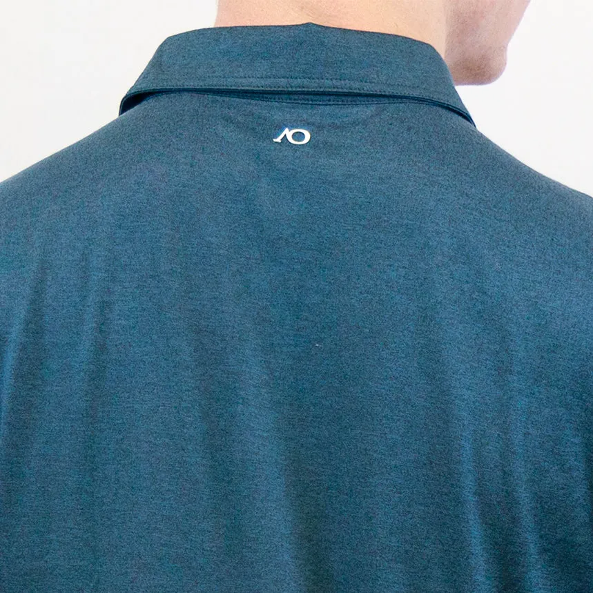Gamer Long Sleeve Polo - Navy Heather