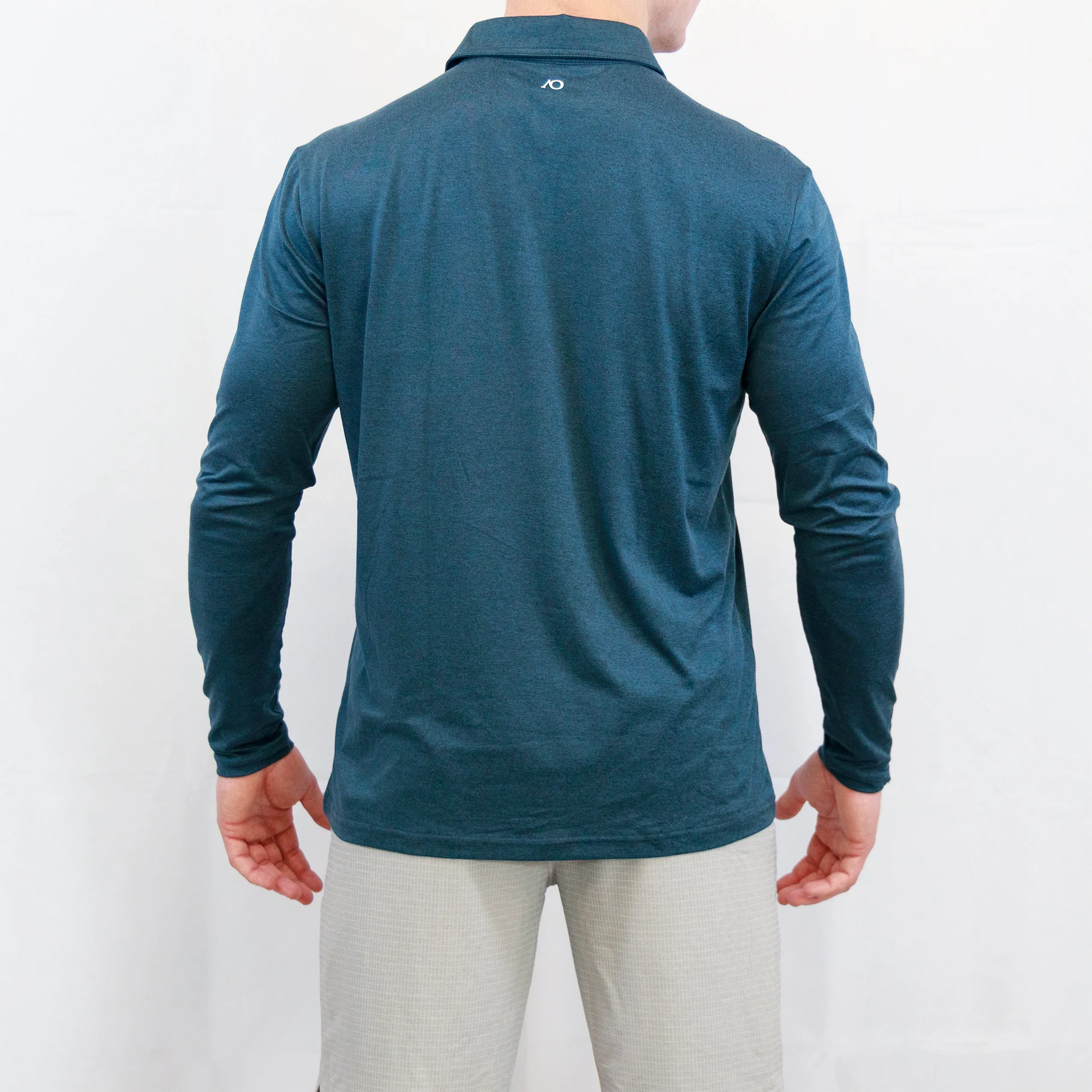 Gamer Long Sleeve Polo - Navy Heather