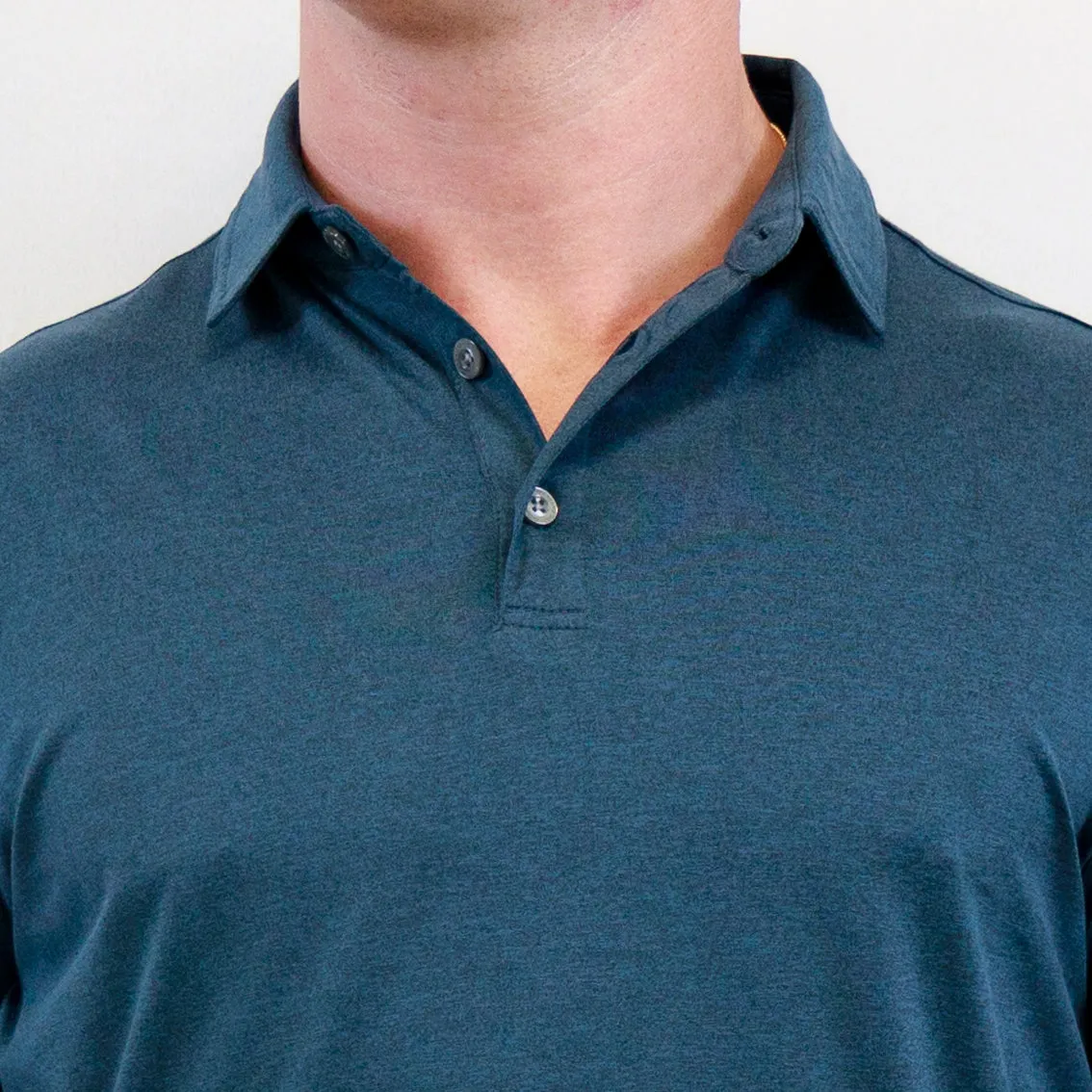 Gamer Long Sleeve Polo - Navy Heather