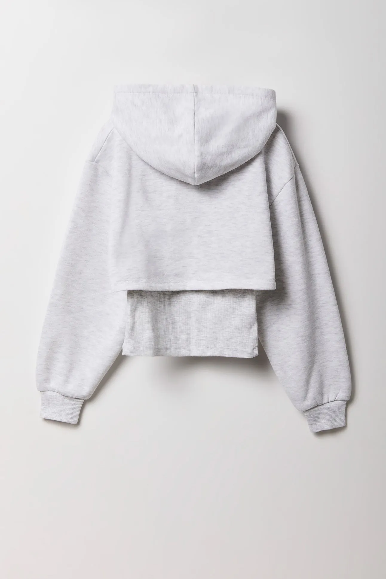 Girls Embroidered Hoodie & Tank 2 Piece Set