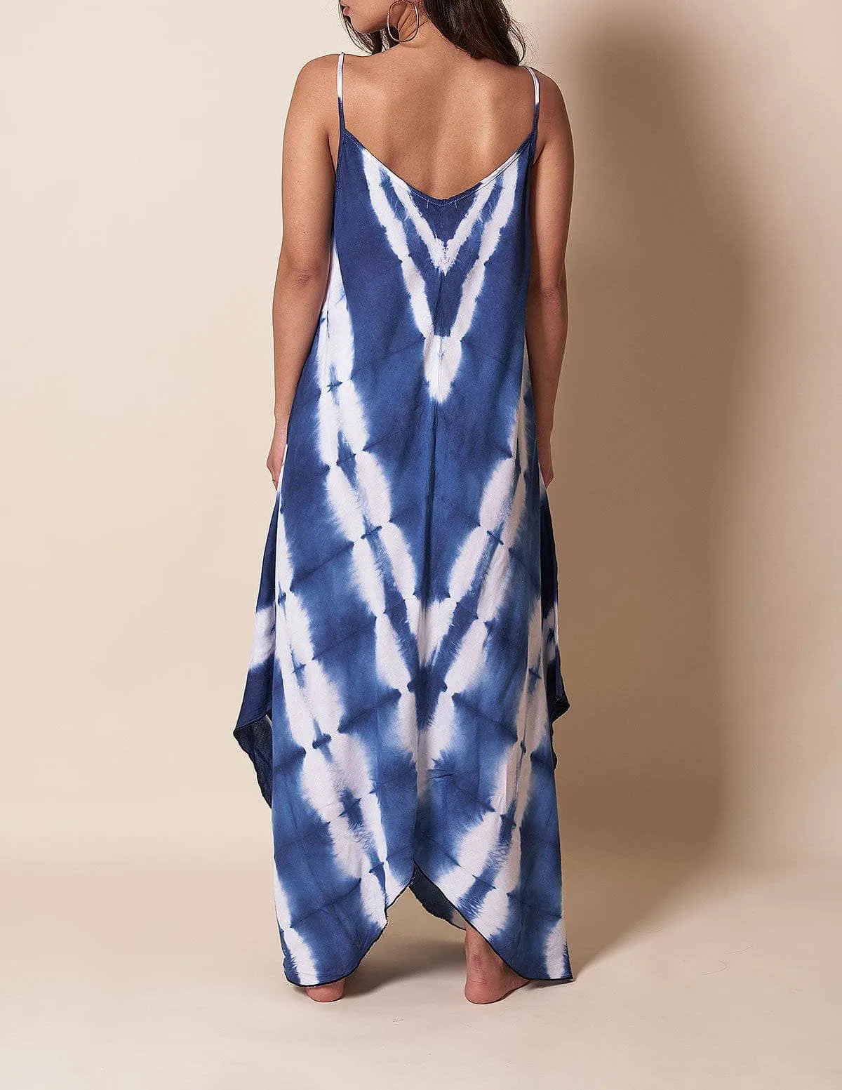 Indigo Tie-Dye Sundress