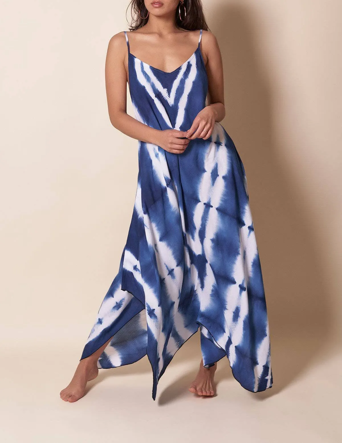 Indigo Tie-Dye Sundress