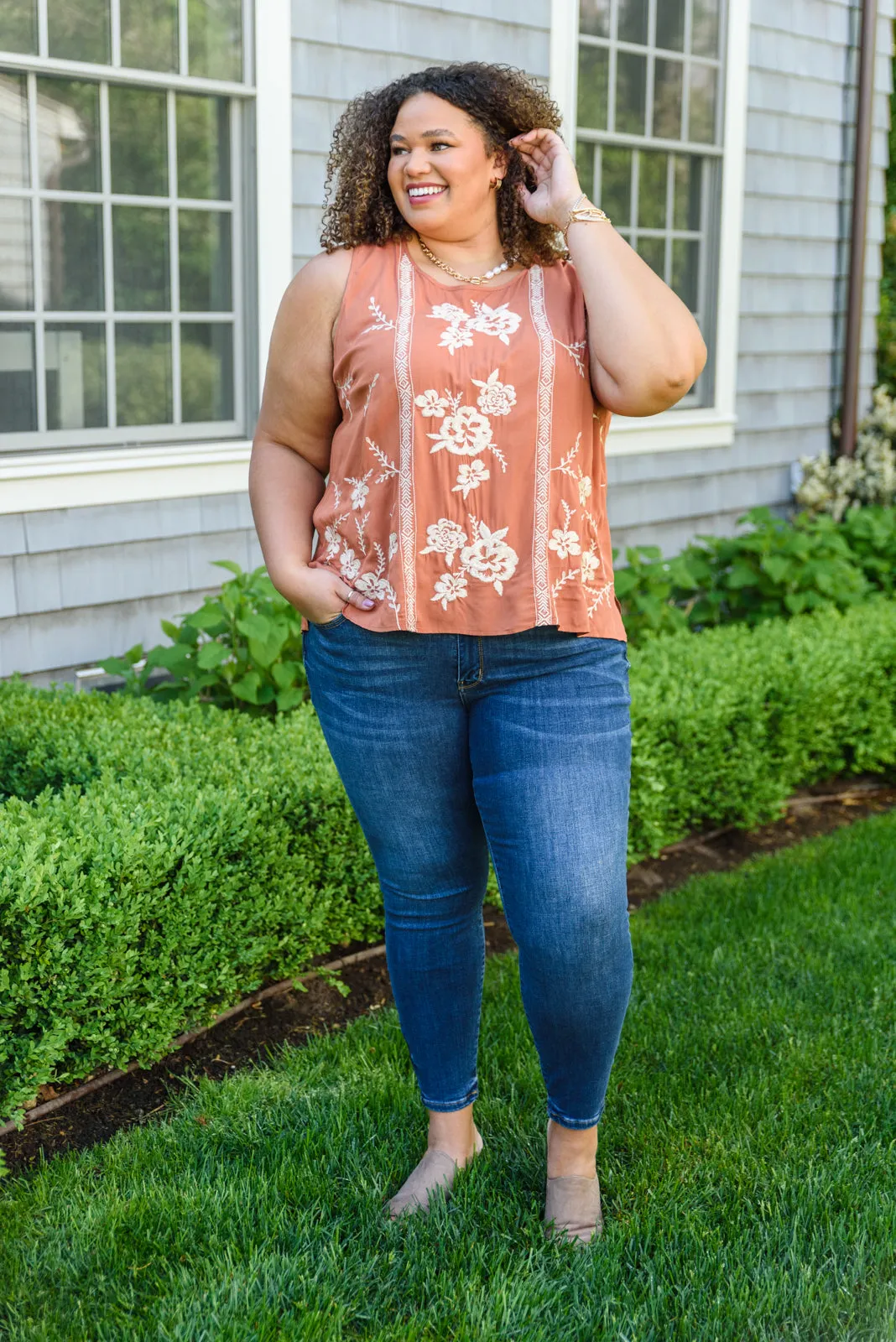 Janeth Embroidered Tank