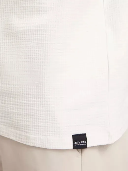 Kian Seersucker T-Shirt - White