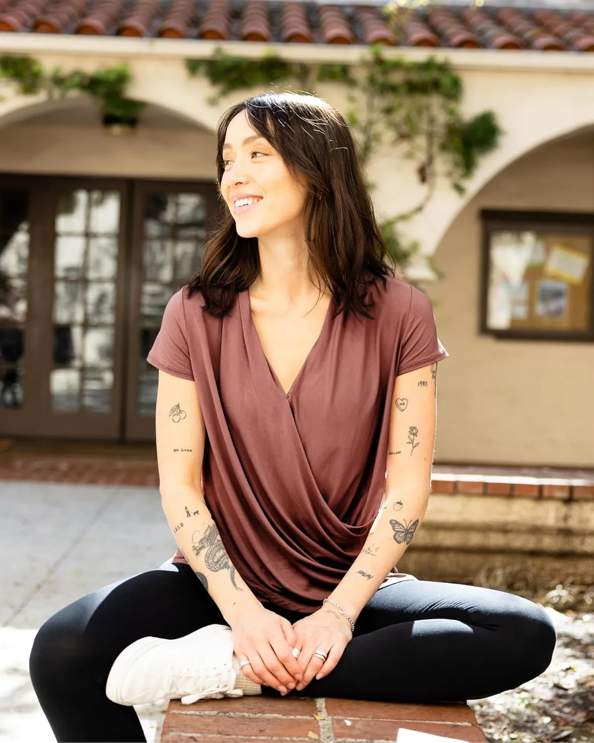 Kindred Bravely Draped Nursing Top | Breastfeeding & Pumping Shirt