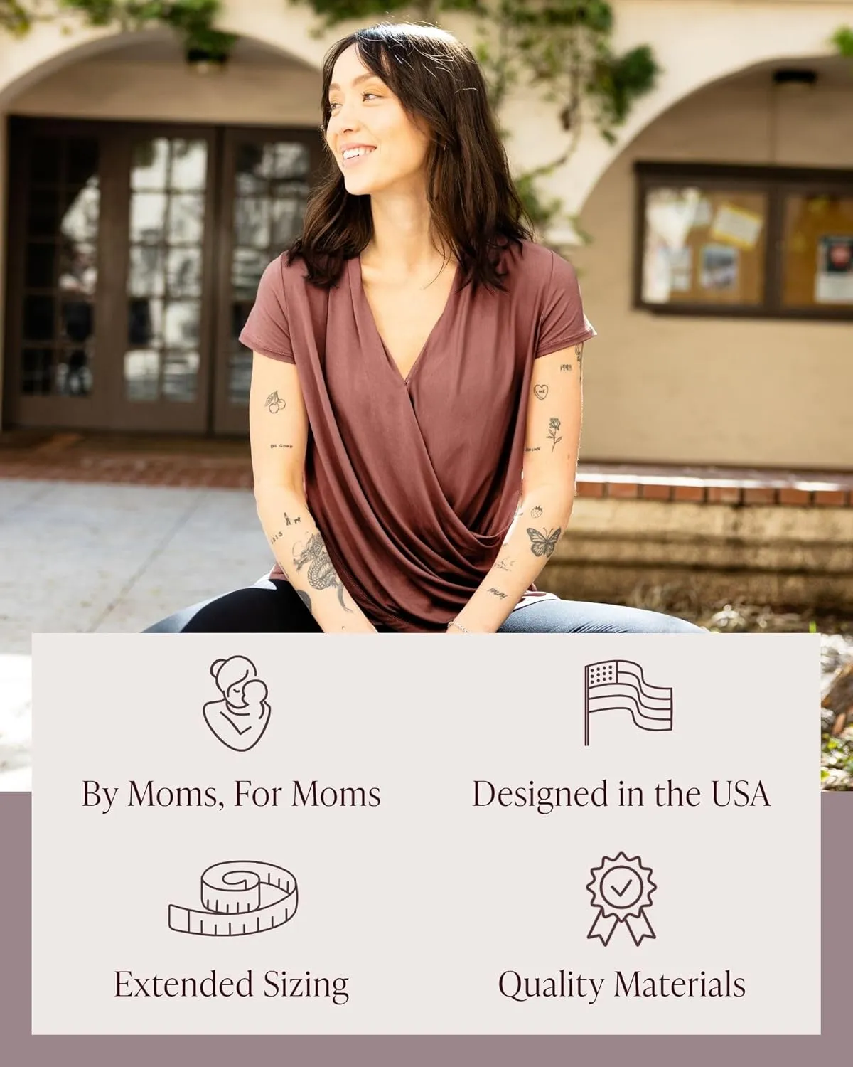Kindred Bravely Draped Nursing Top | Breastfeeding & Pumping Shirt