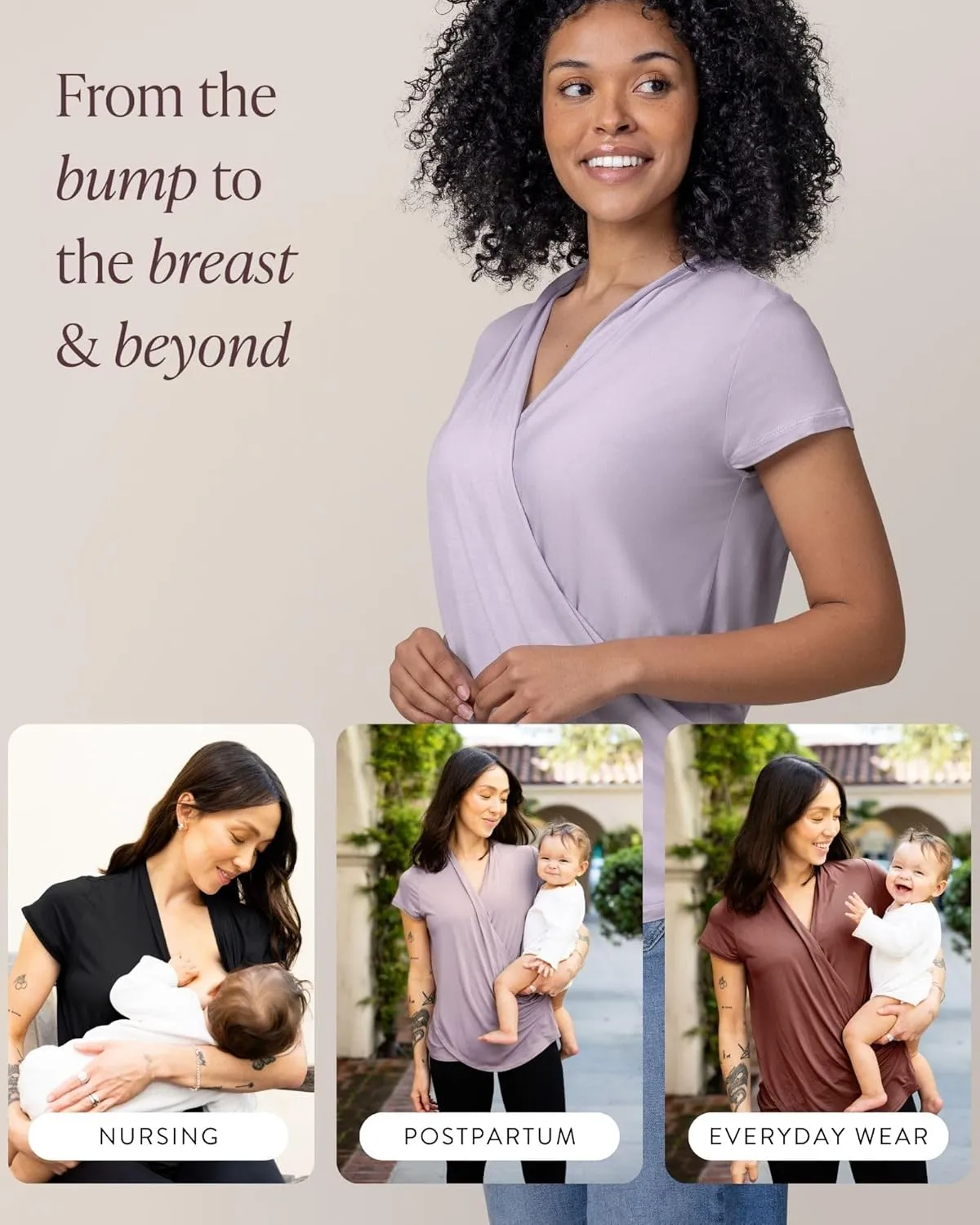 Kindred Bravely Draped Nursing Top | Breastfeeding & Pumping Shirt