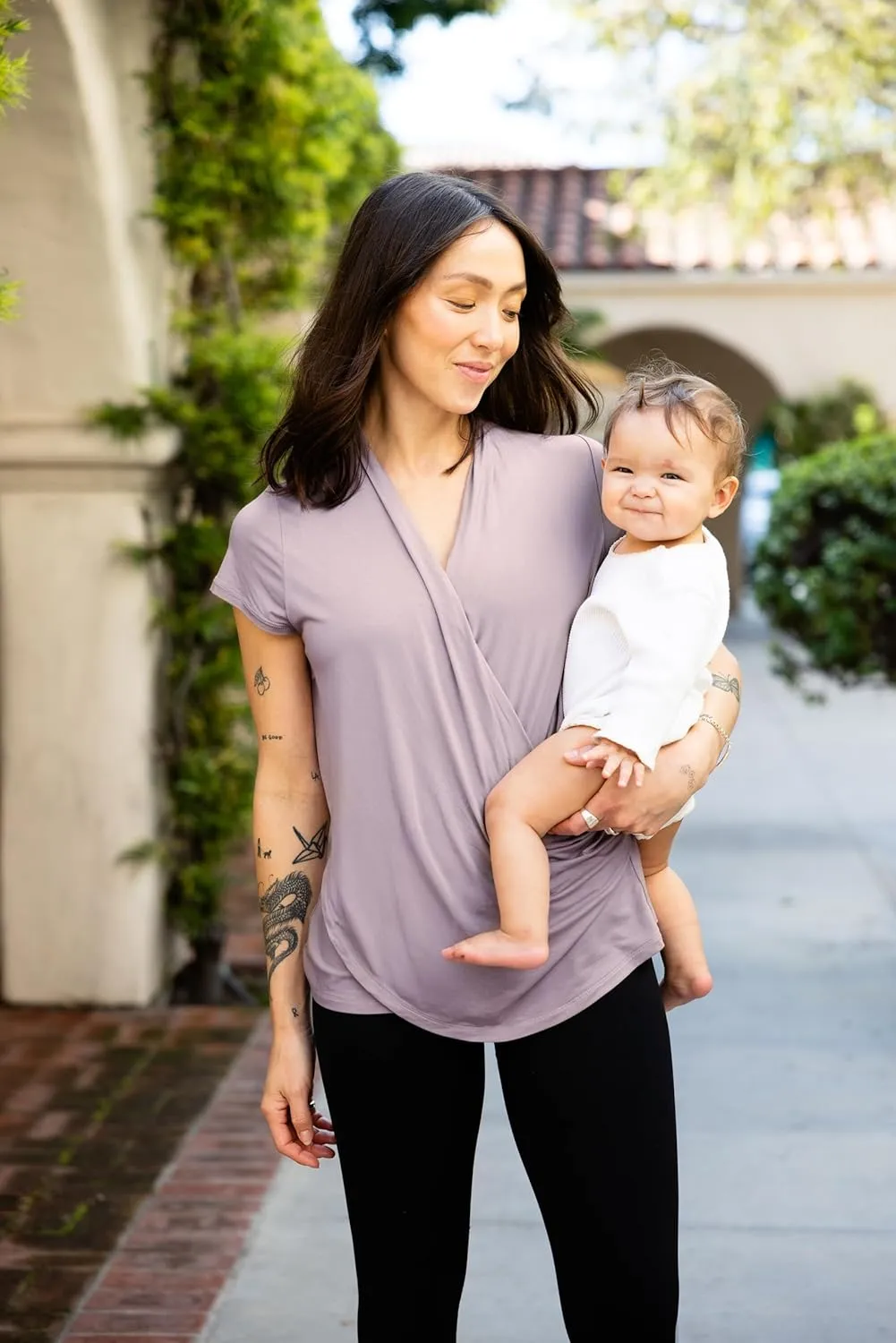 Kindred Bravely Draped Nursing Top | Breastfeeding & Pumping Shirt