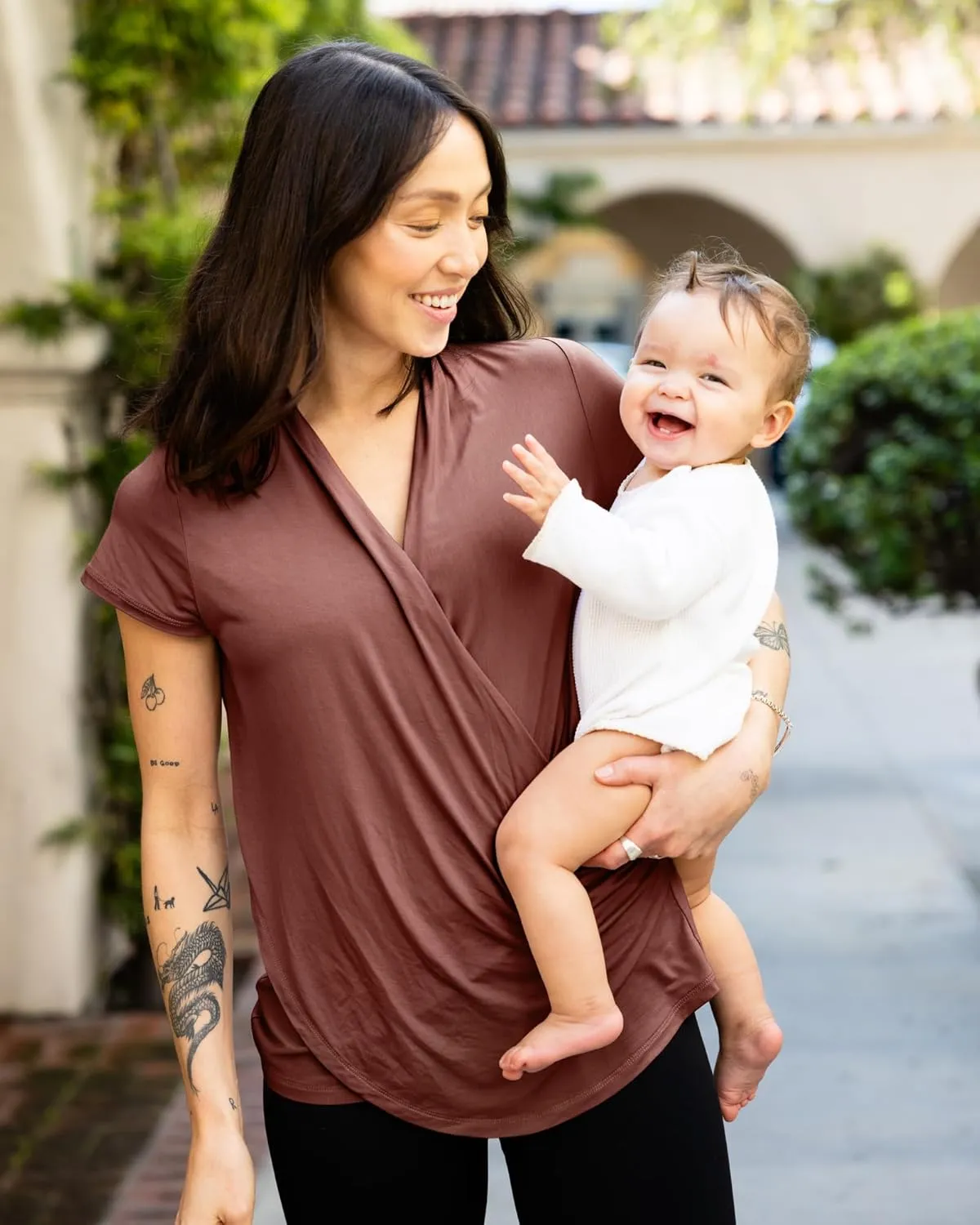 Kindred Bravely Draped Nursing Top | Breastfeeding & Pumping Shirt