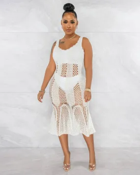 Knitted Hollow Swim Cover Up