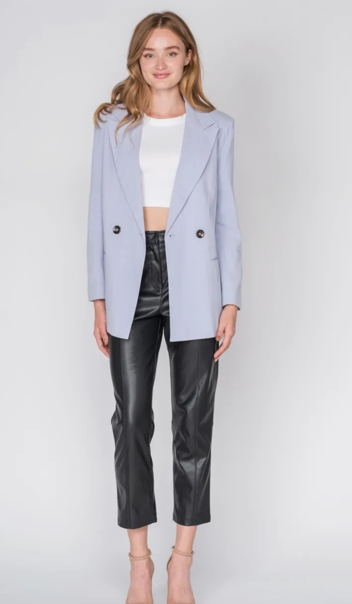 Lavender Lightweight Solid Knit Blazer