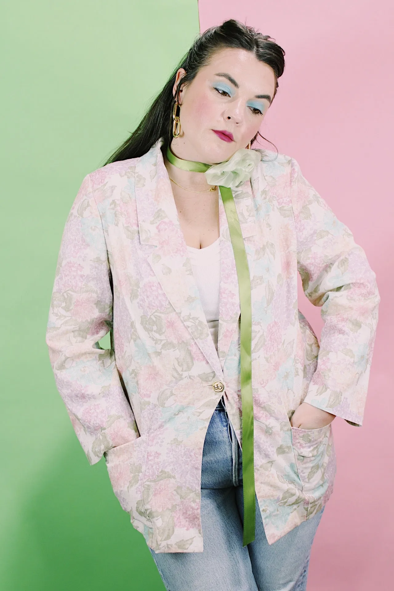Lightweight Floral Blazer