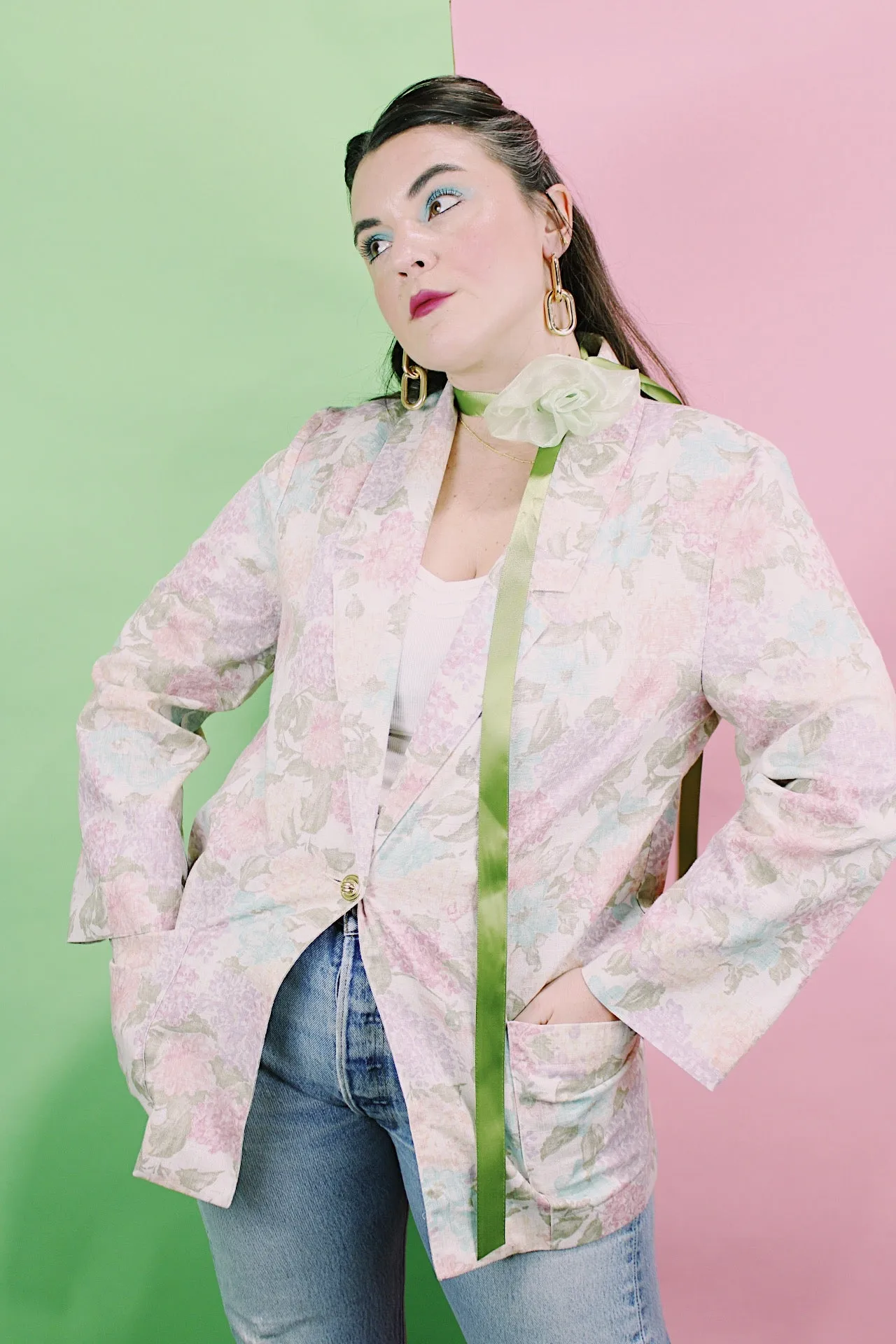 Lightweight Floral Blazer