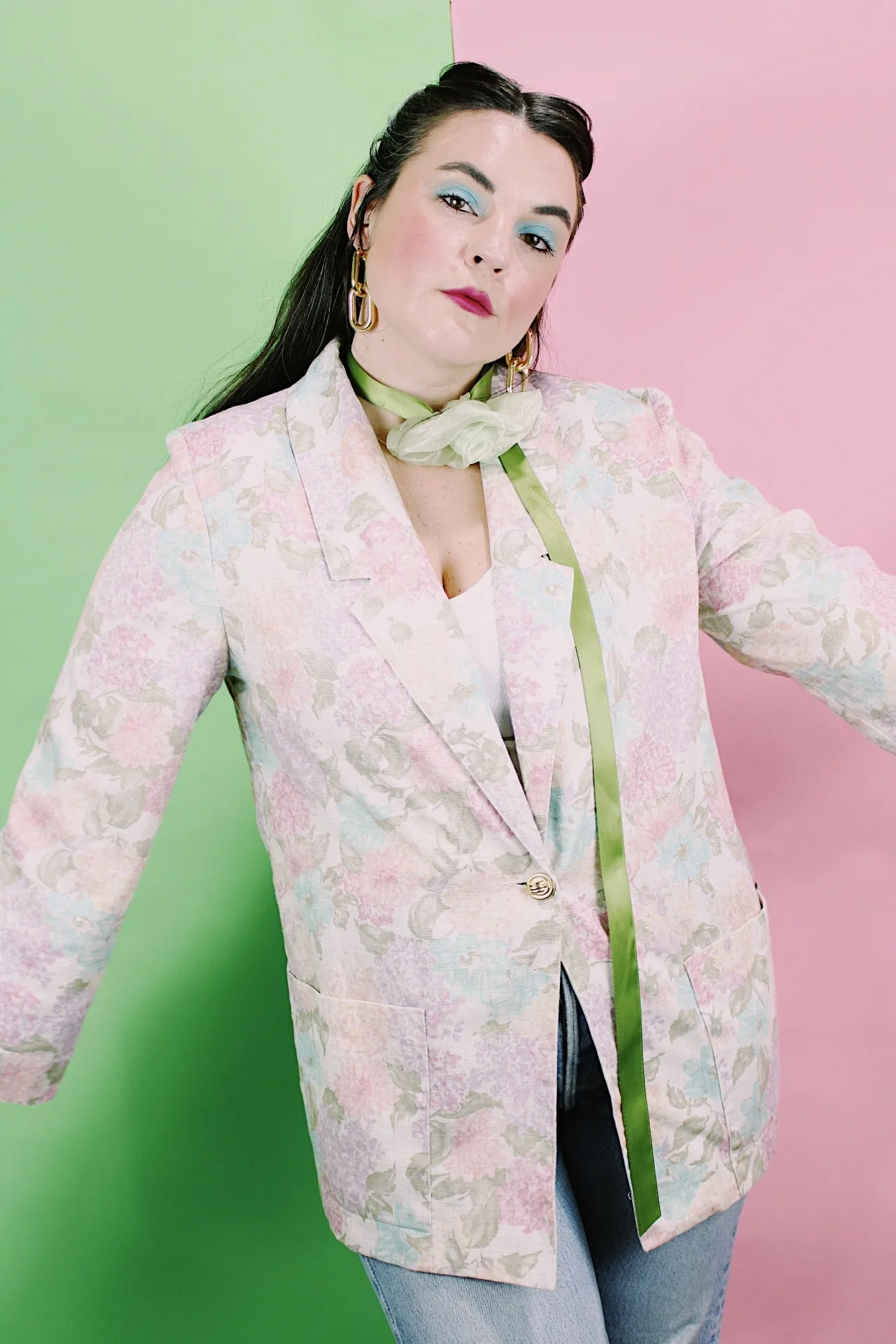 Lightweight Floral Blazer