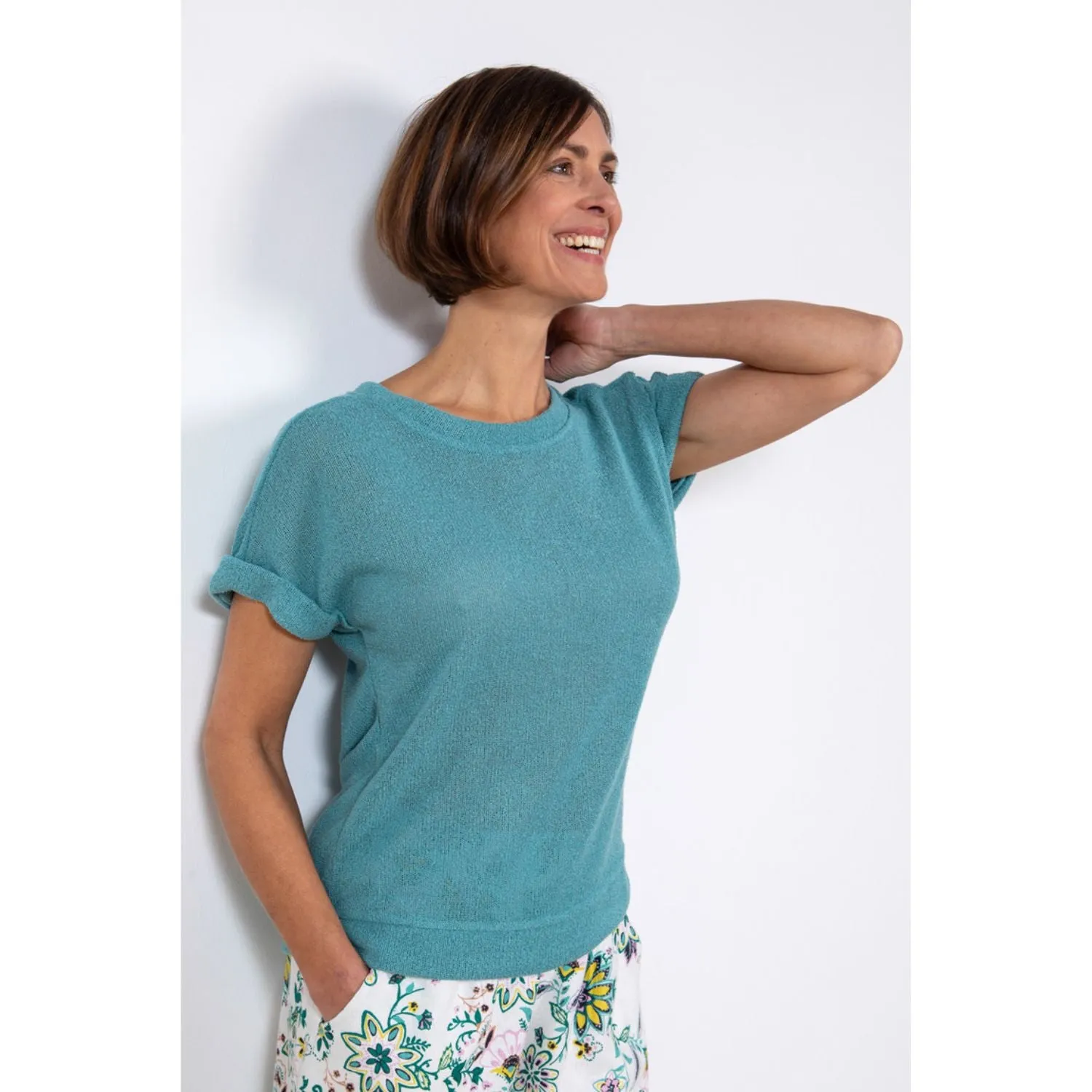 Lily & Me 16 Ocean Blue Celandine Plain Top