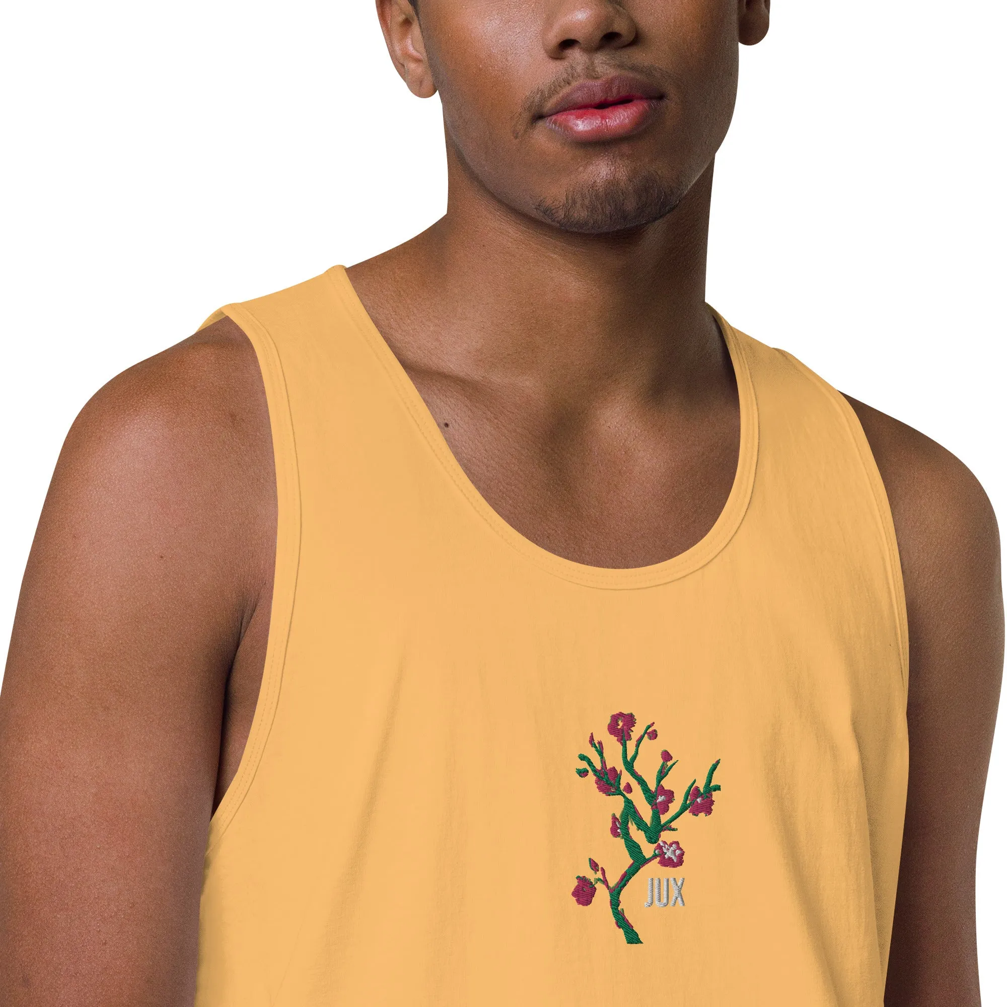 Masculine Cut Embroidered Premium Tank Top