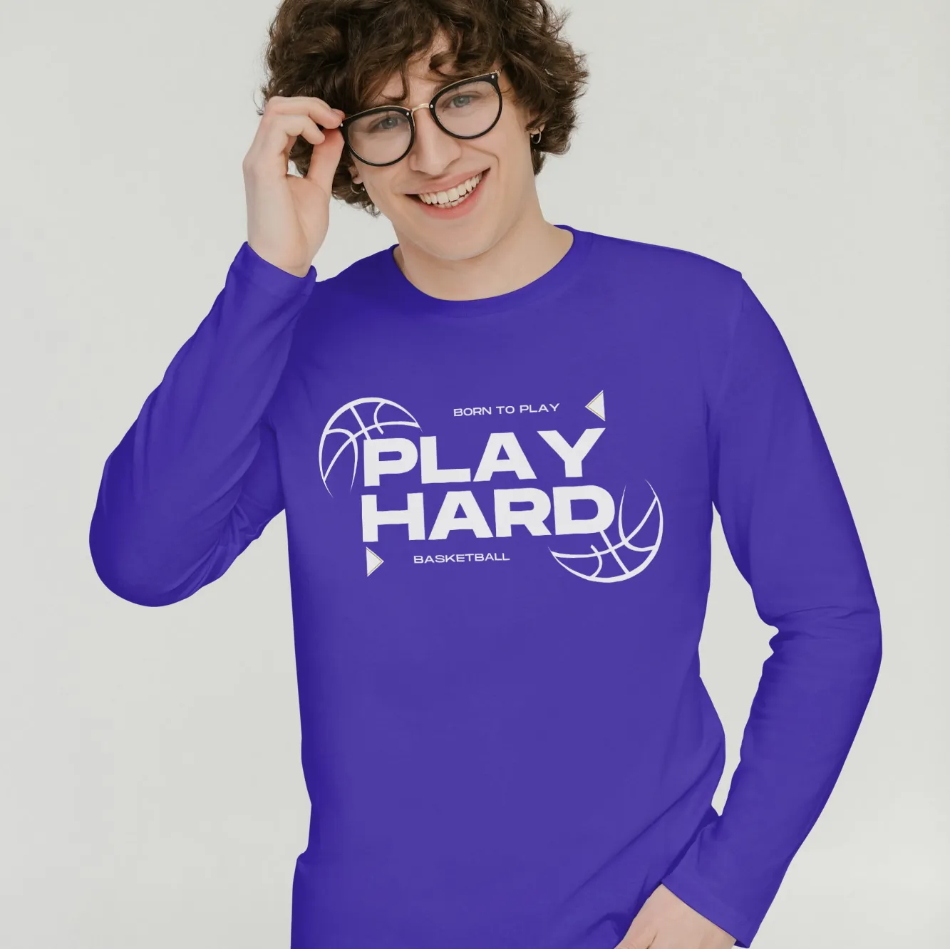 Men Cotton Full Sleeves Sticker Printed T-Shirt TTF-230