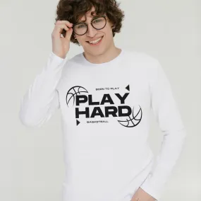 Men Cotton Full Sleeves Sticker Printed T-Shirt TTF-230